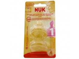 Imagen del producto Nuk tetina ancha Fc + 1m látex bi 2u